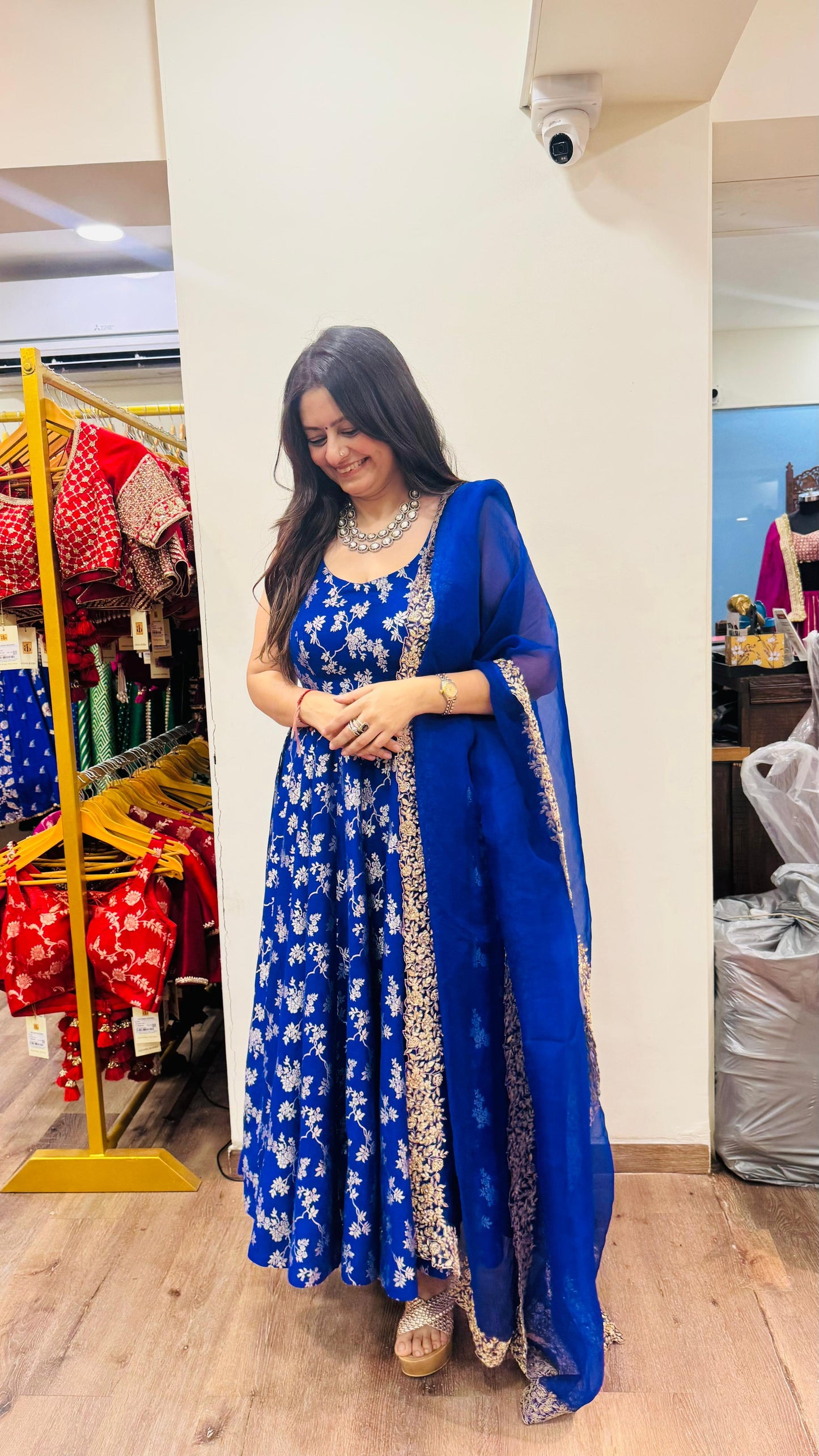 Blue Anarkali Set