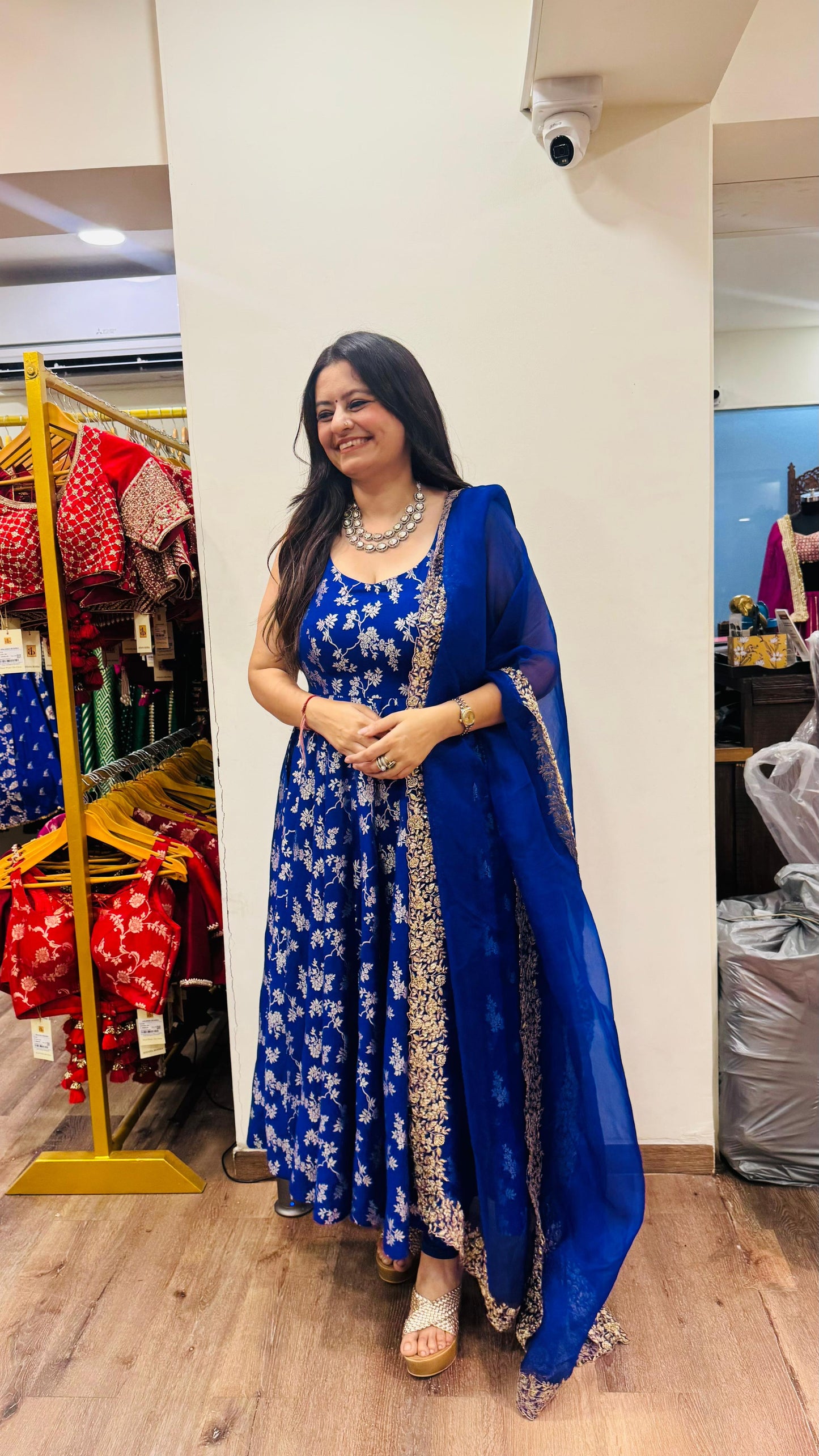 Blue Anarkali Set