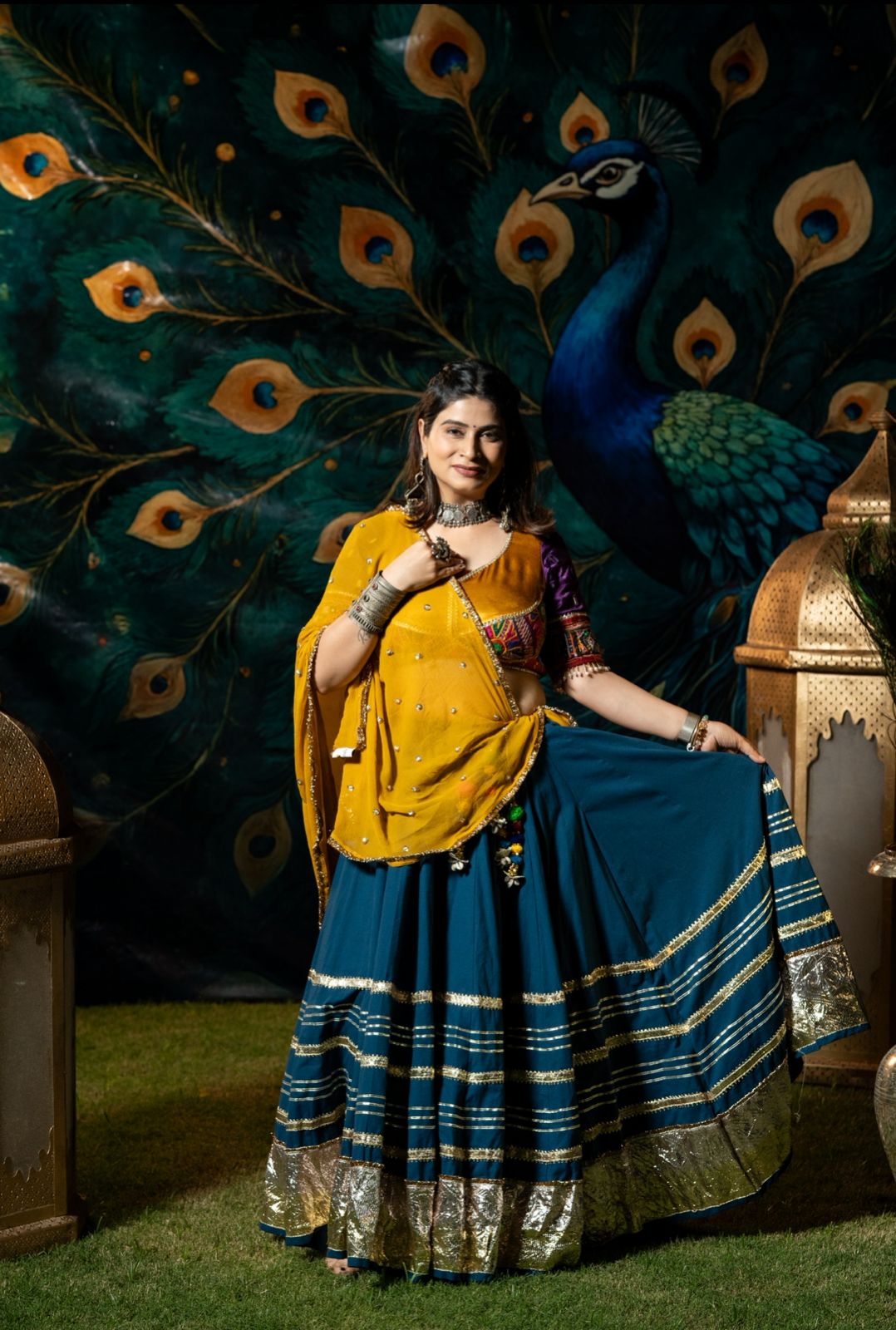 Teal Gradation Skirt