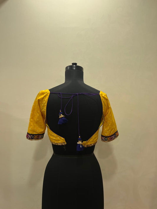 Yellow Bandhani Blouse