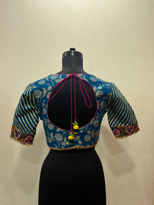 Teal Muga Blouse