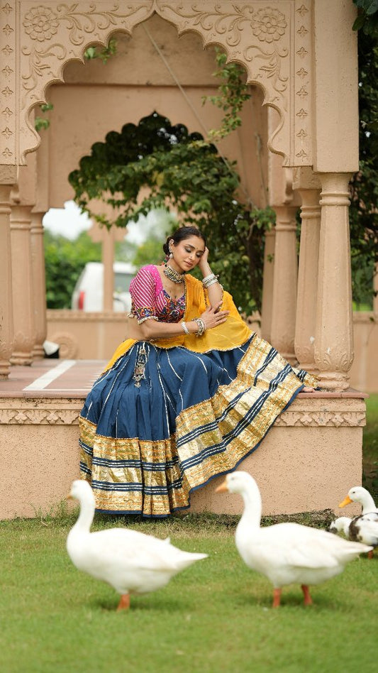 Teal Leheriya Gradation Set