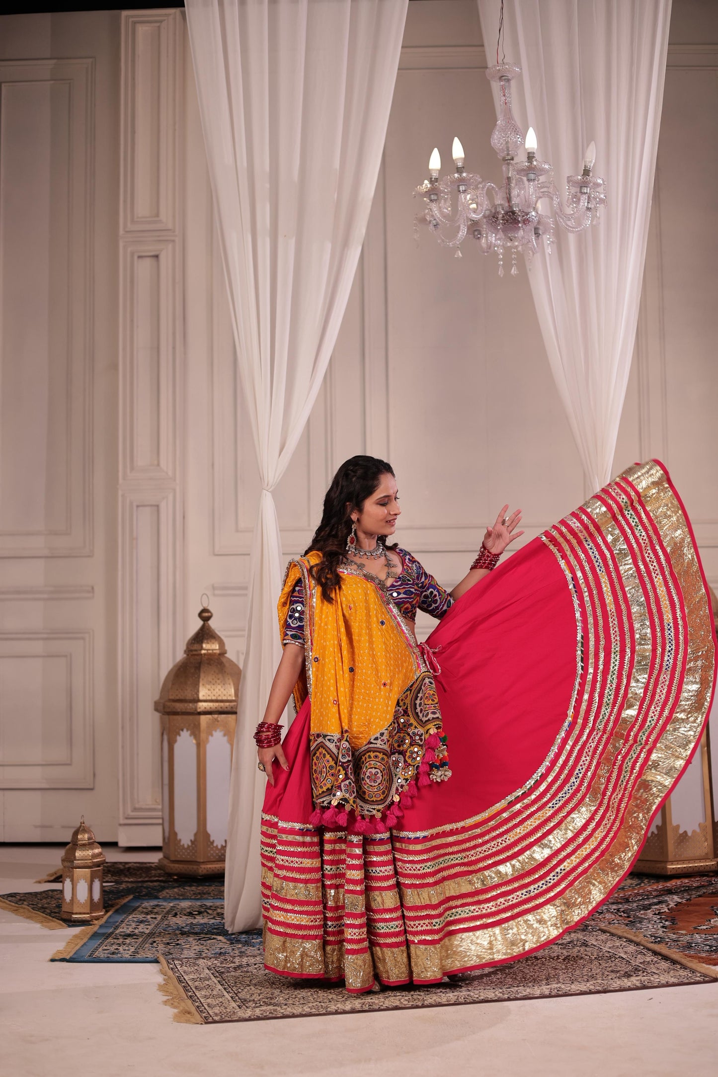Pink Gradation Lehenga Set