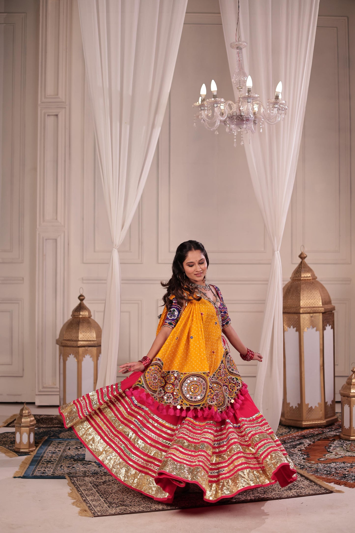Pink Gradation Lehenga Set