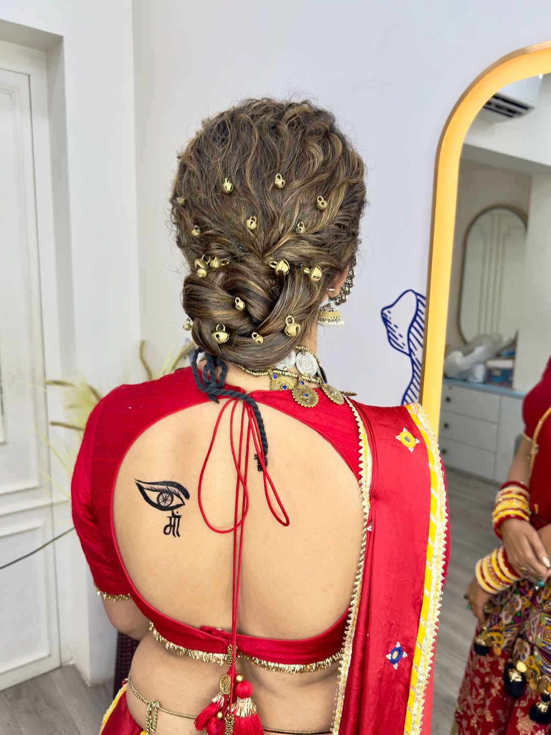 Maroon Bandhani Lehenga Set