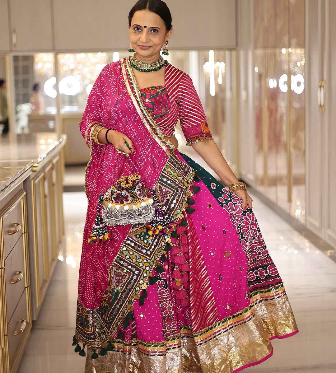 Roopal Pink Lehenga Set