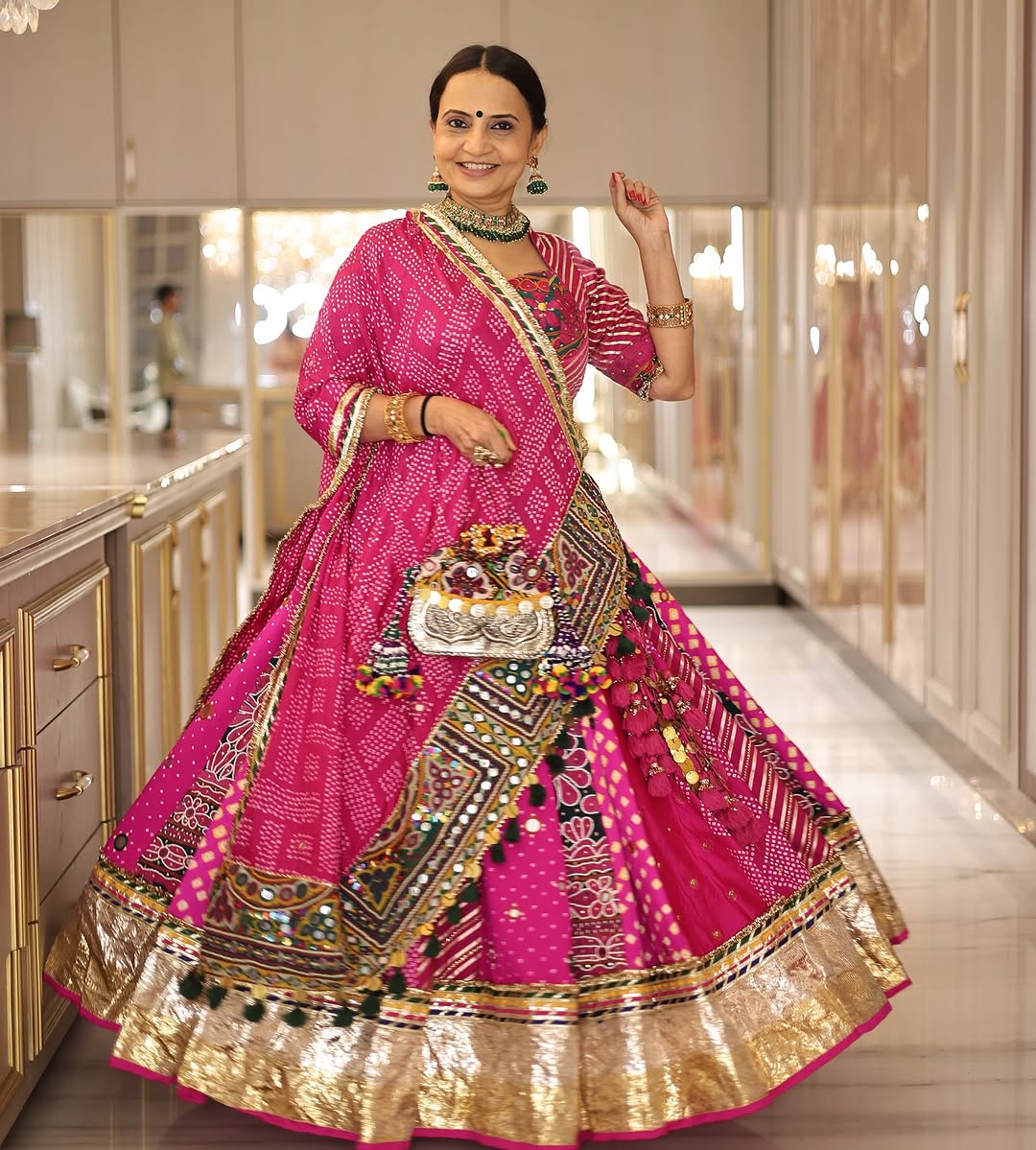 Roopal Pink Lehenga Set