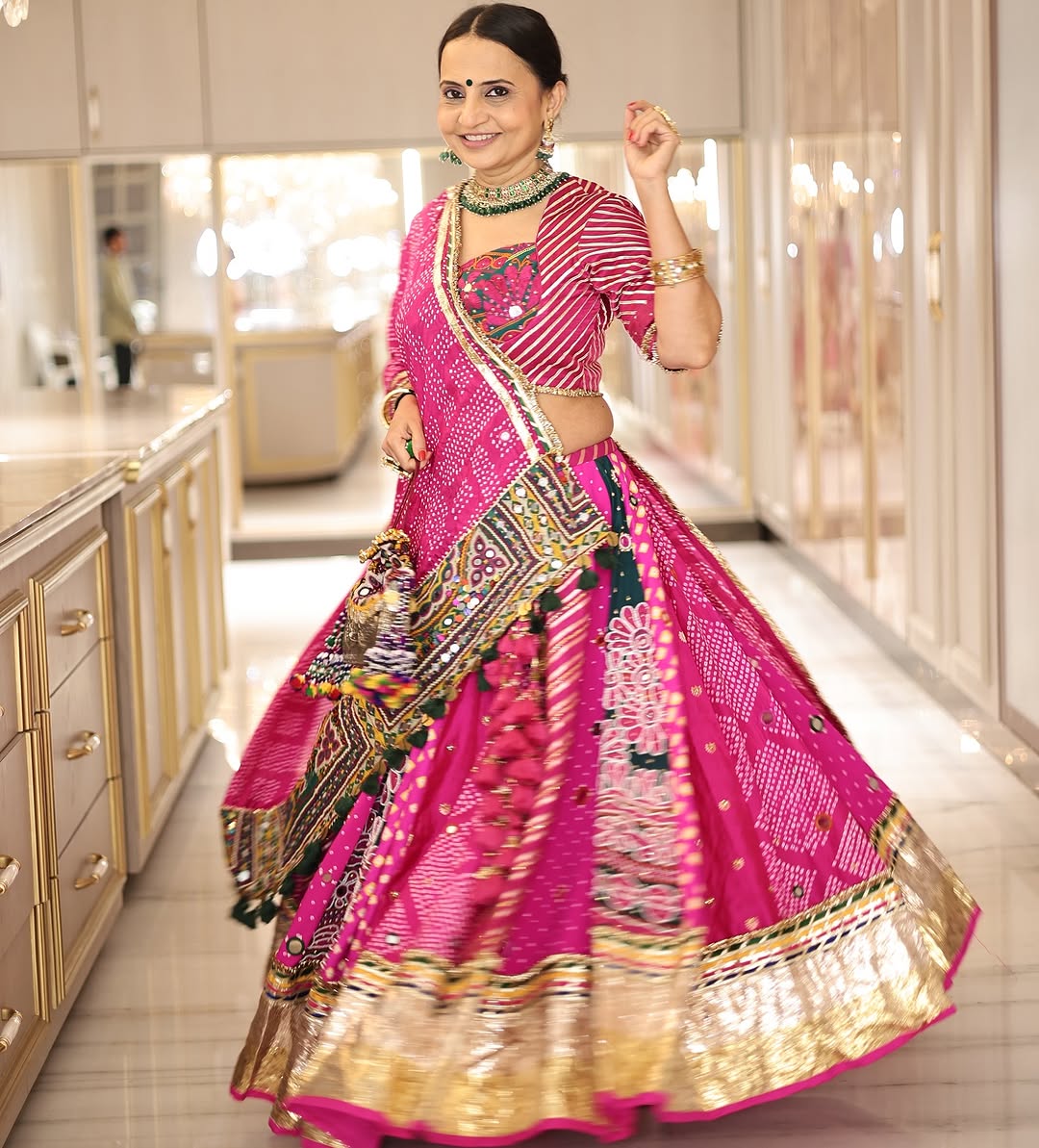 Roopal Pink Lehenga Set