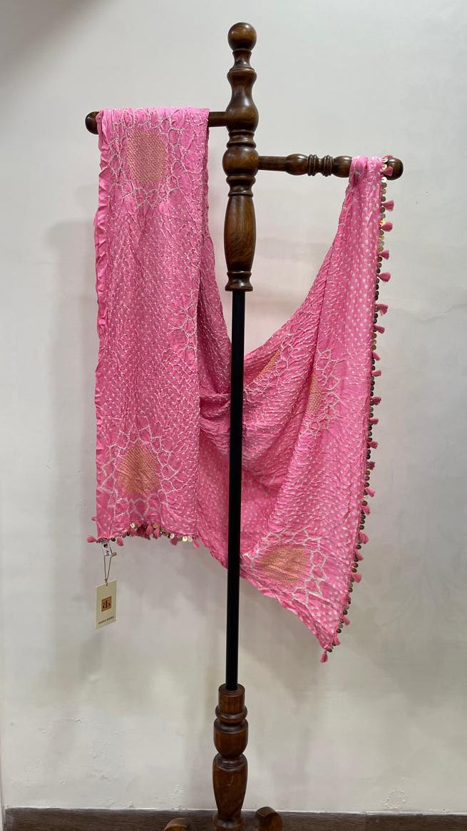 Soft Pink Suraj Mukhi Dupatta
