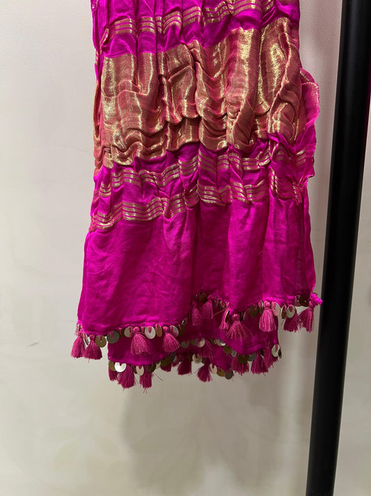 Pink Bandhani Dupatta