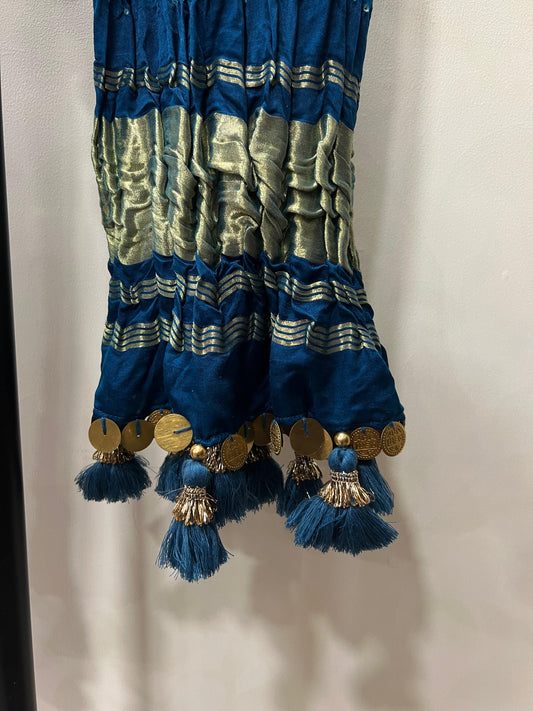 Teal Bandhani Dupatta