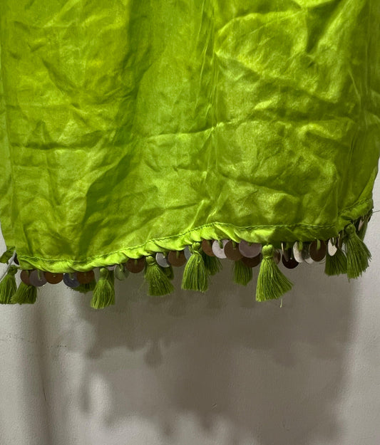 Parrot green Bandhani Dupatta