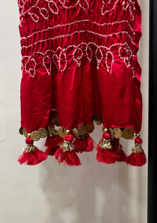 Red Bandhani Dupatta