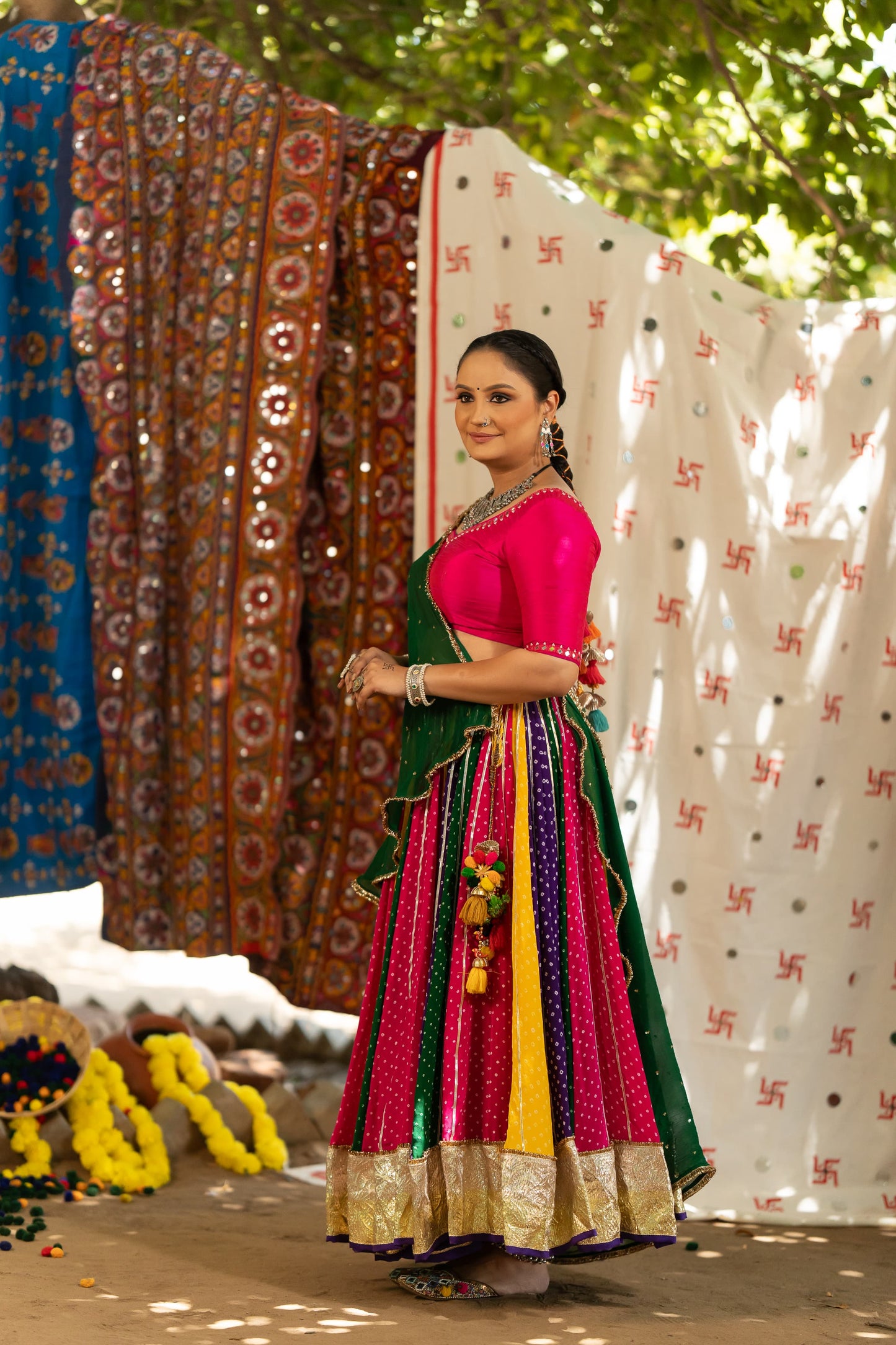 Diya Bandhani Skirt
