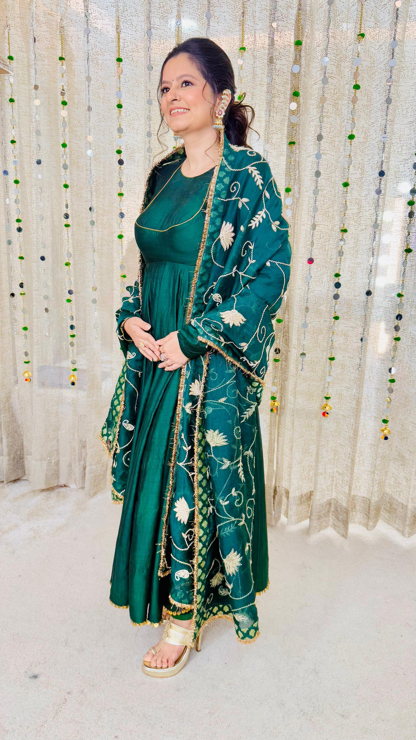 Green Anarkali Set