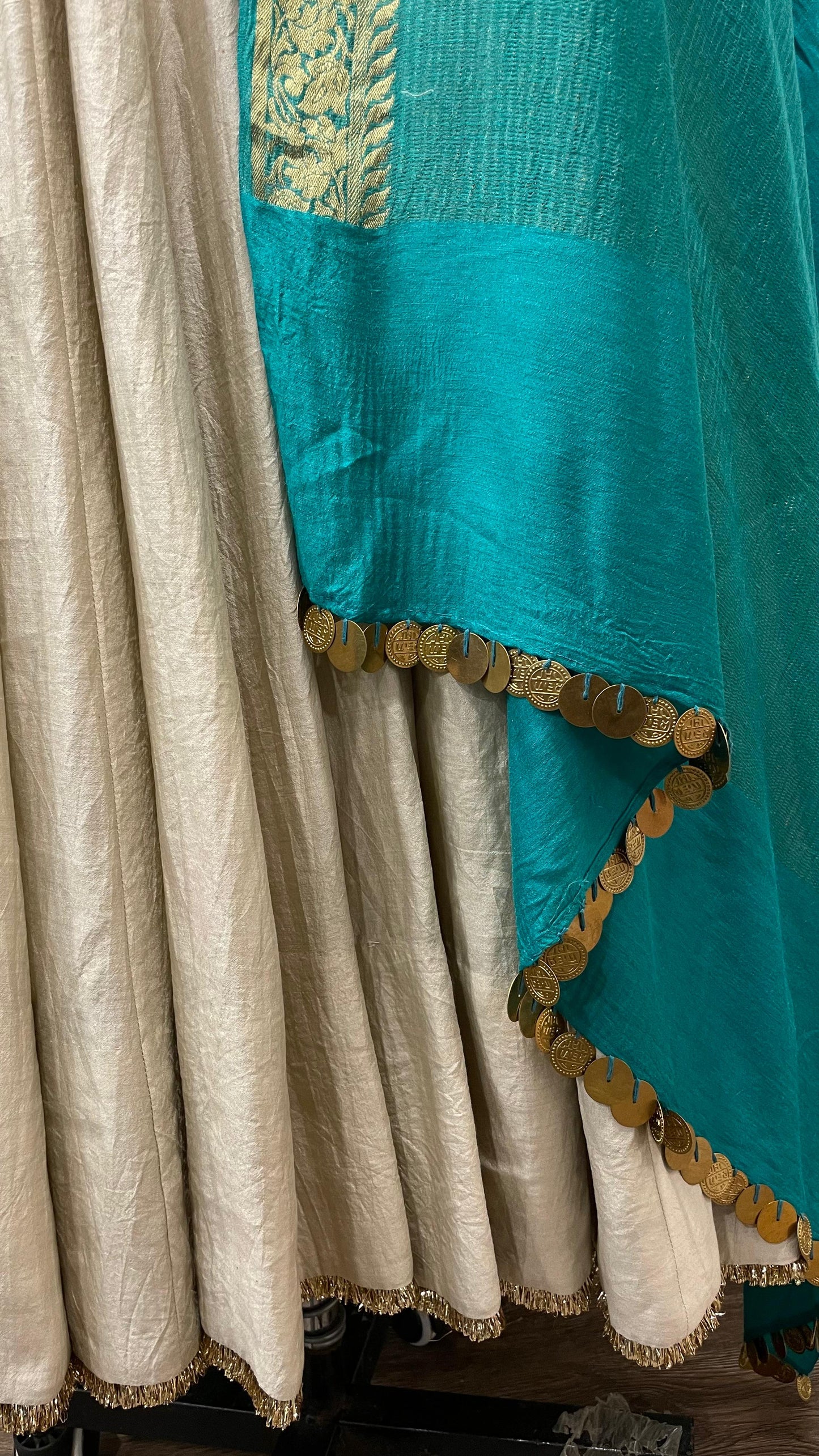 Teal Muga Dupatta