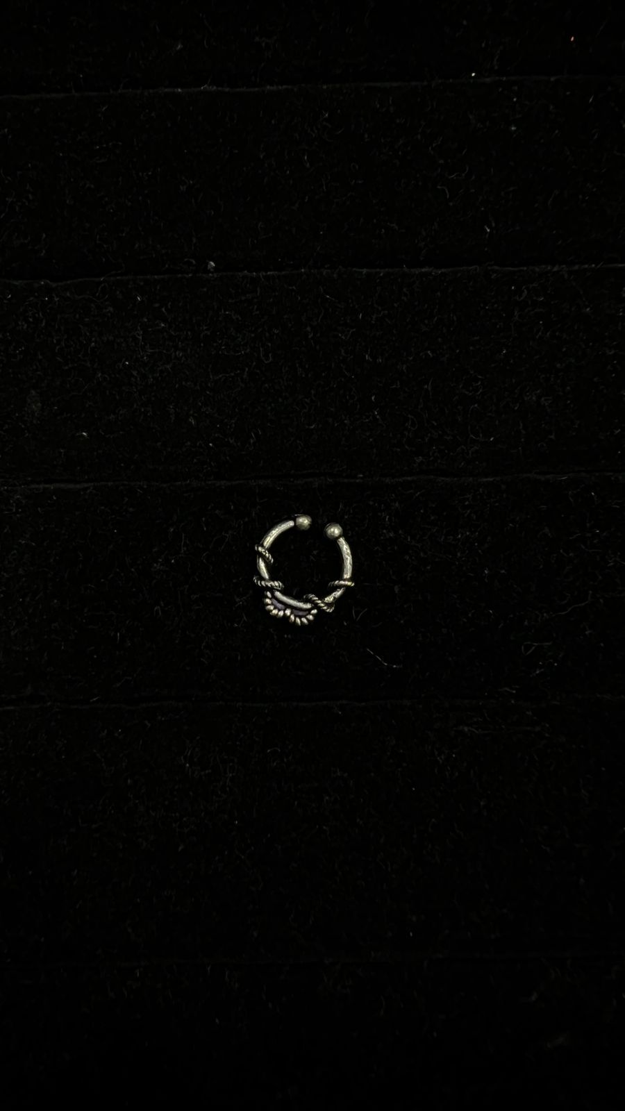 Oxidised Nose Pin - Anjanase