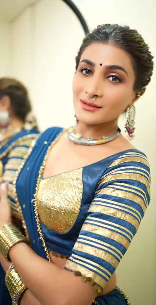 Virali teal red zigzag lehenga set