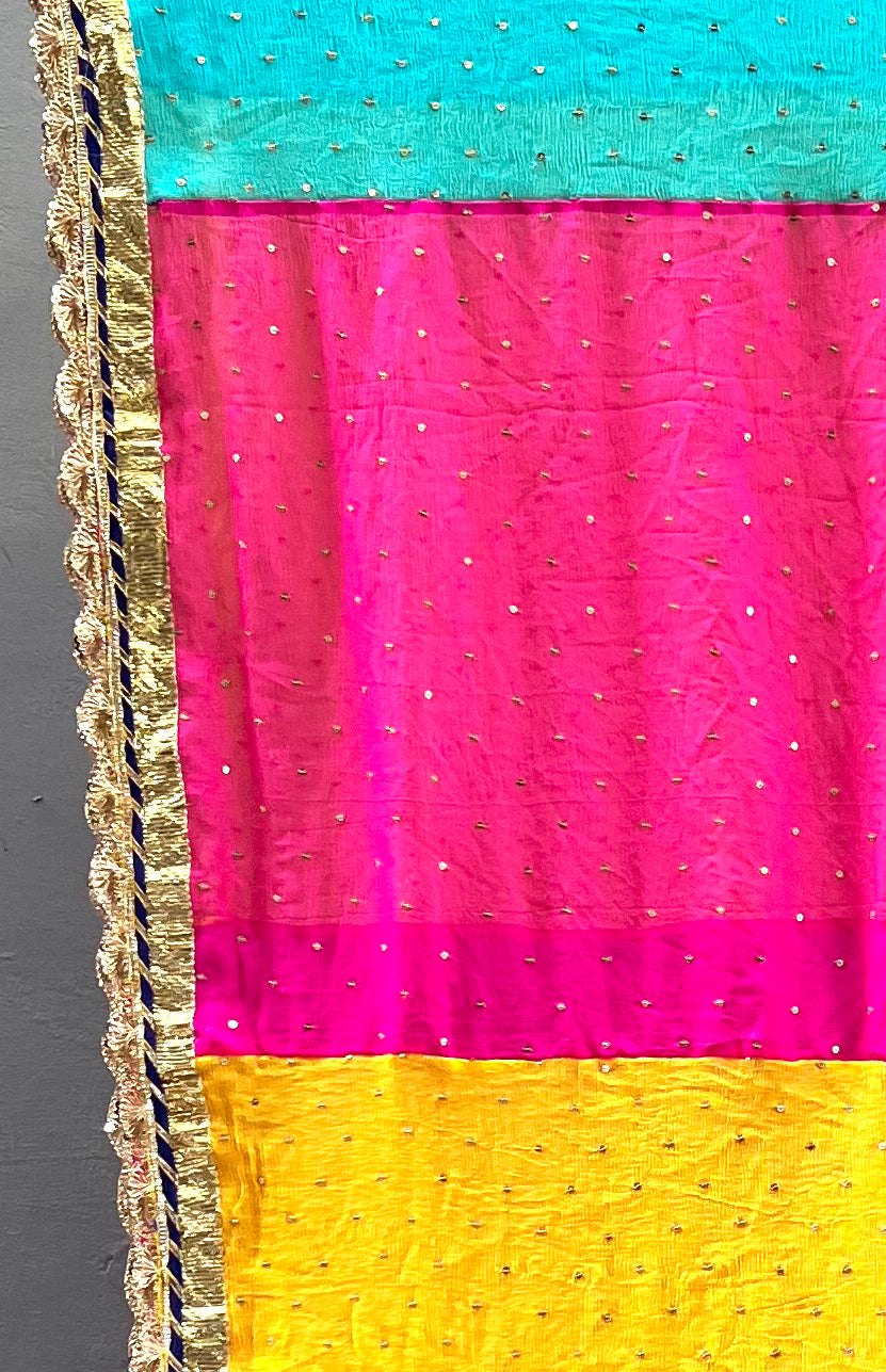 Multicolour Chiffon Dupatta - Anjanase