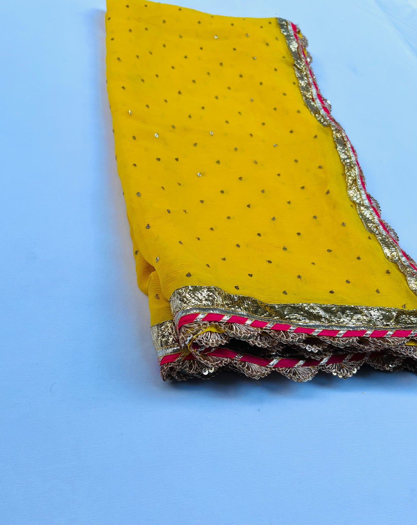 Yellow Chiffon Dupatta - Anjanase