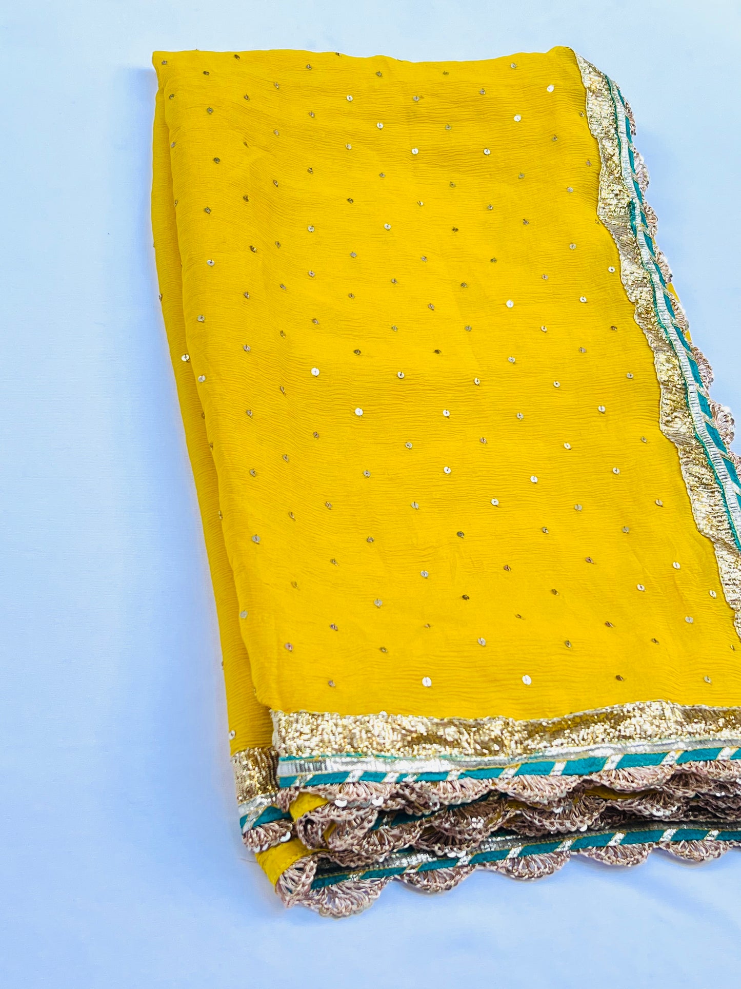 Yellow Chiffon Dupatta - Anjanase