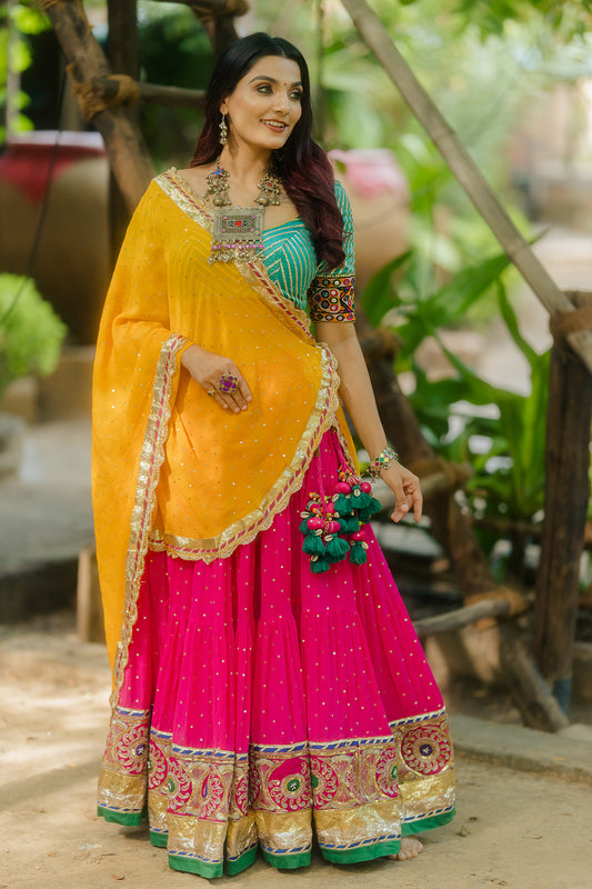 Yellow Chiffon Dupatta - Anjanase