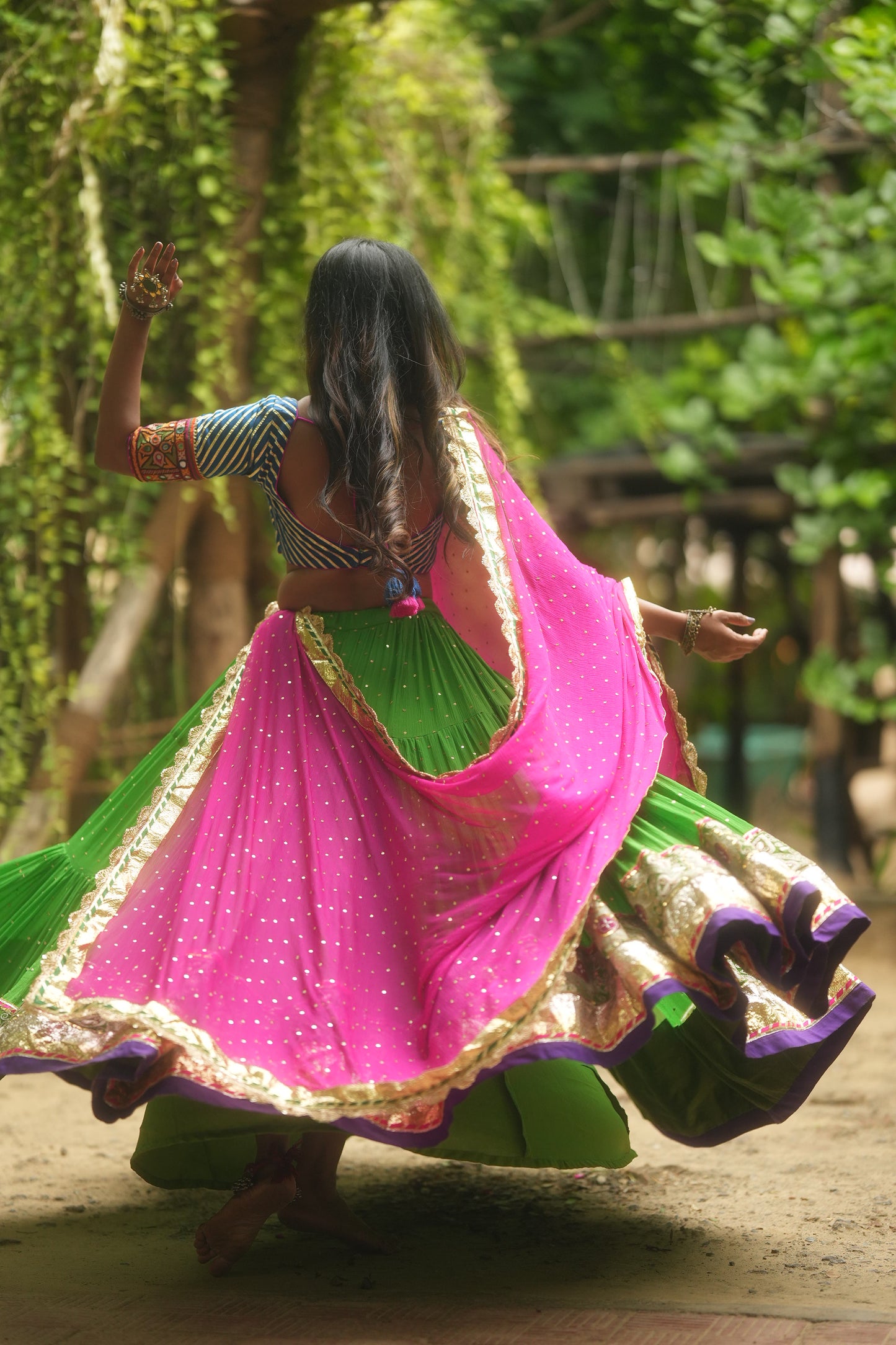 Pink Chiffon Dupatta - Anjanase