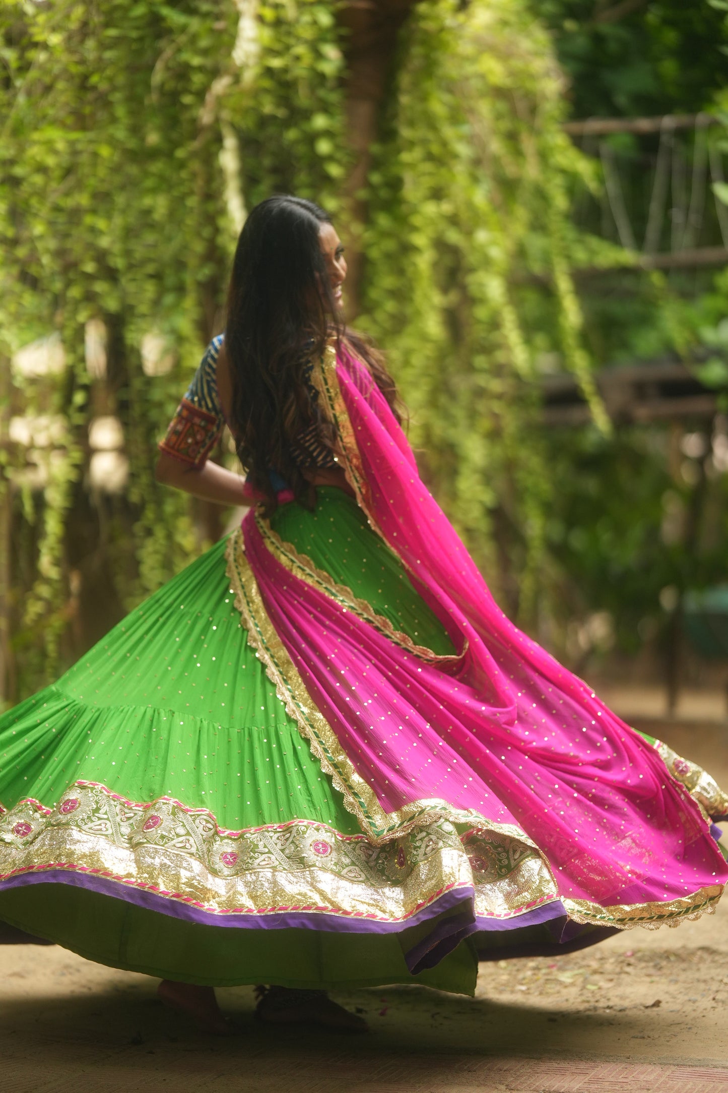 Pink Chiffon Dupatta - Anjanase