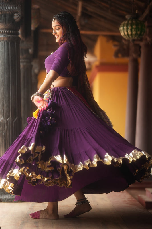 Violet Flared Skirt - Anjanase