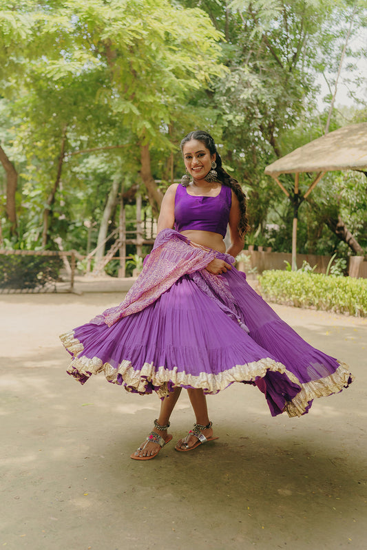 Sapphire Flared Skirt - Anjanase