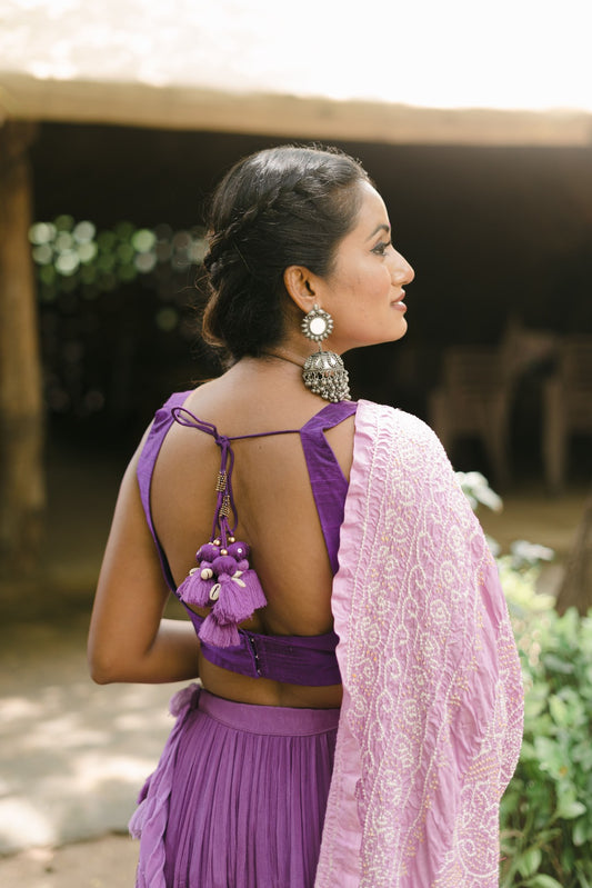 Sleeveless Purple Blouse - Anjanase