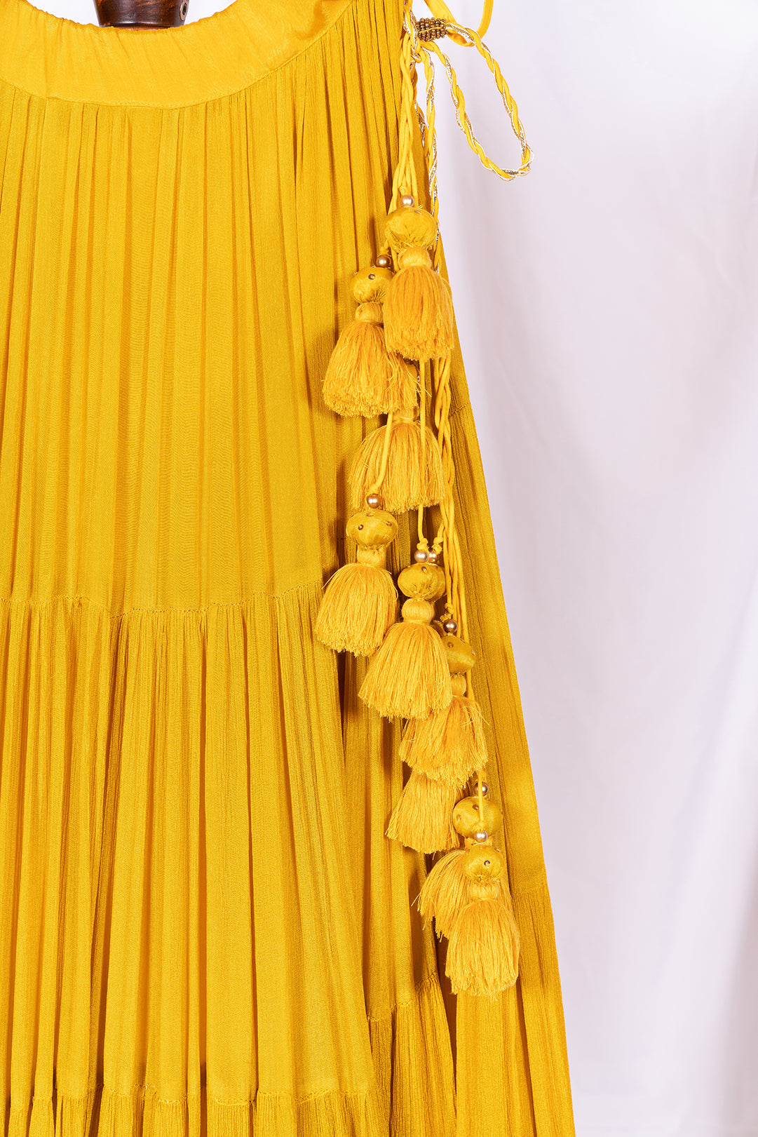 Mustard Flared Skirt - Anjanase