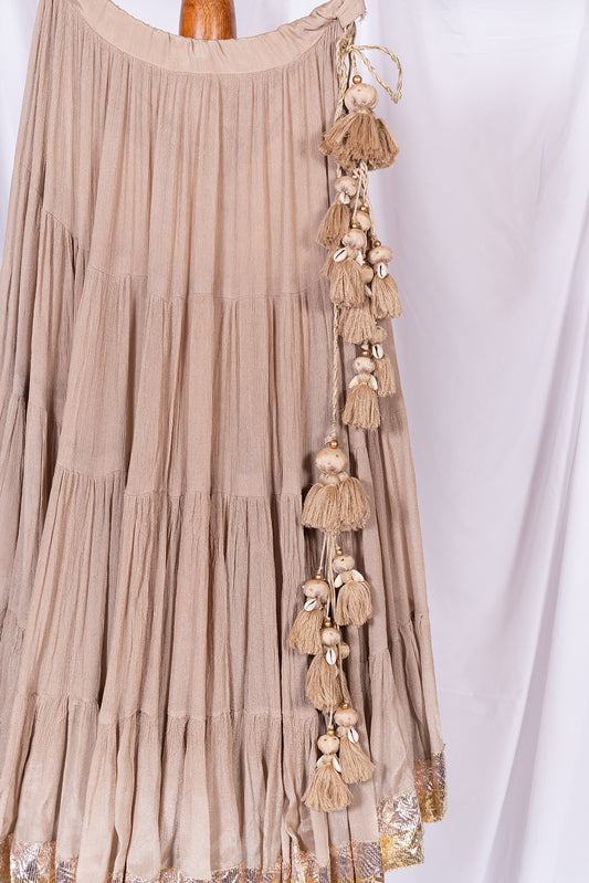 Sandy Beach Flared Skirt - Anjanase