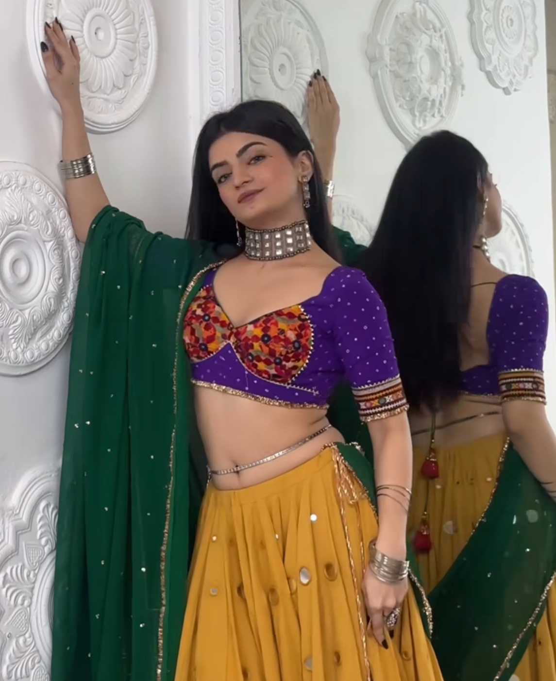 Rajvee Mustard Lehenga Set