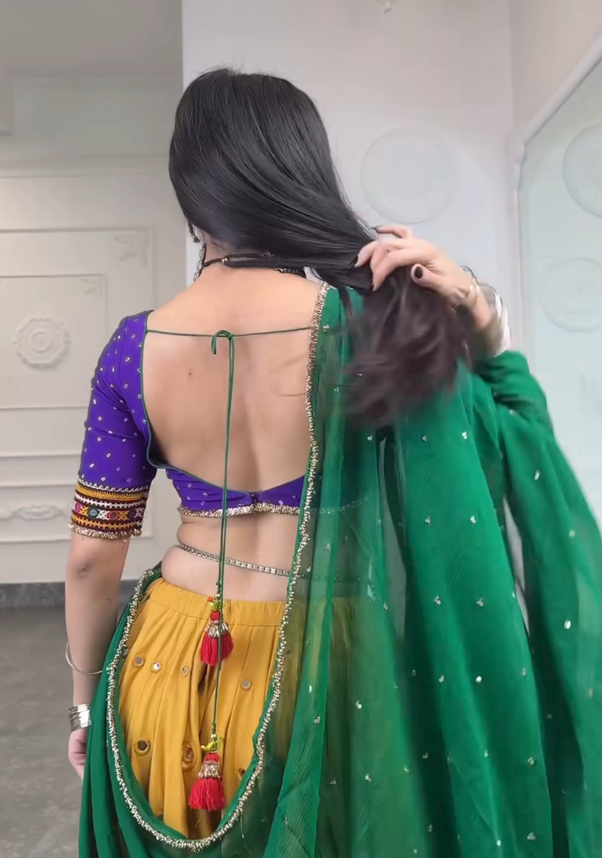 Rajvee Mustard Lehenga Set