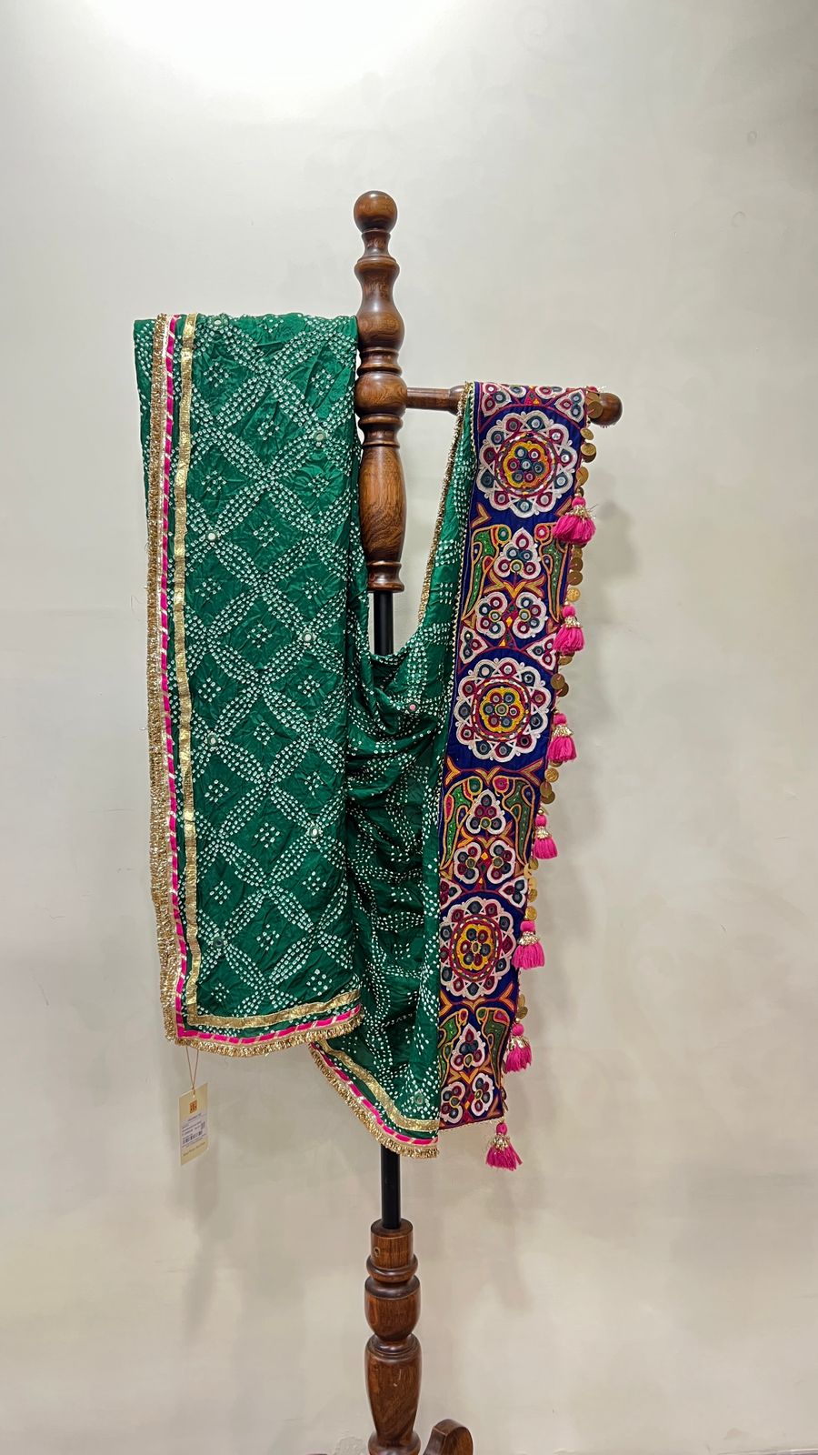 Bandhani With Patchwork Dupatta