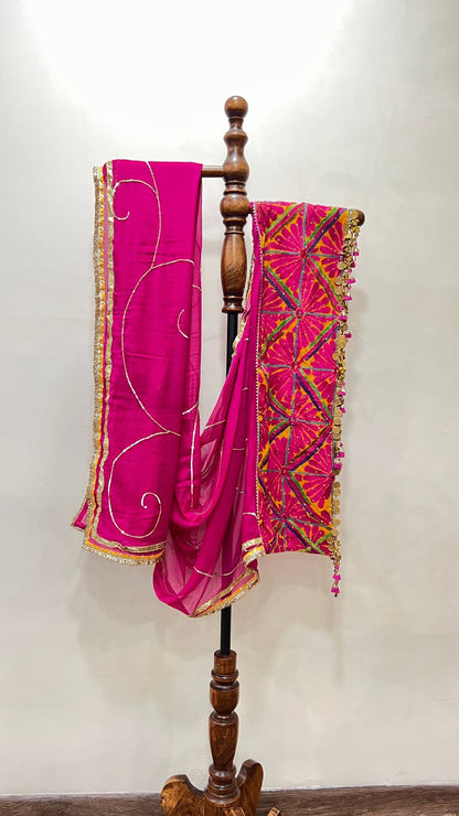 Chiffon With Patchwork Dupatta