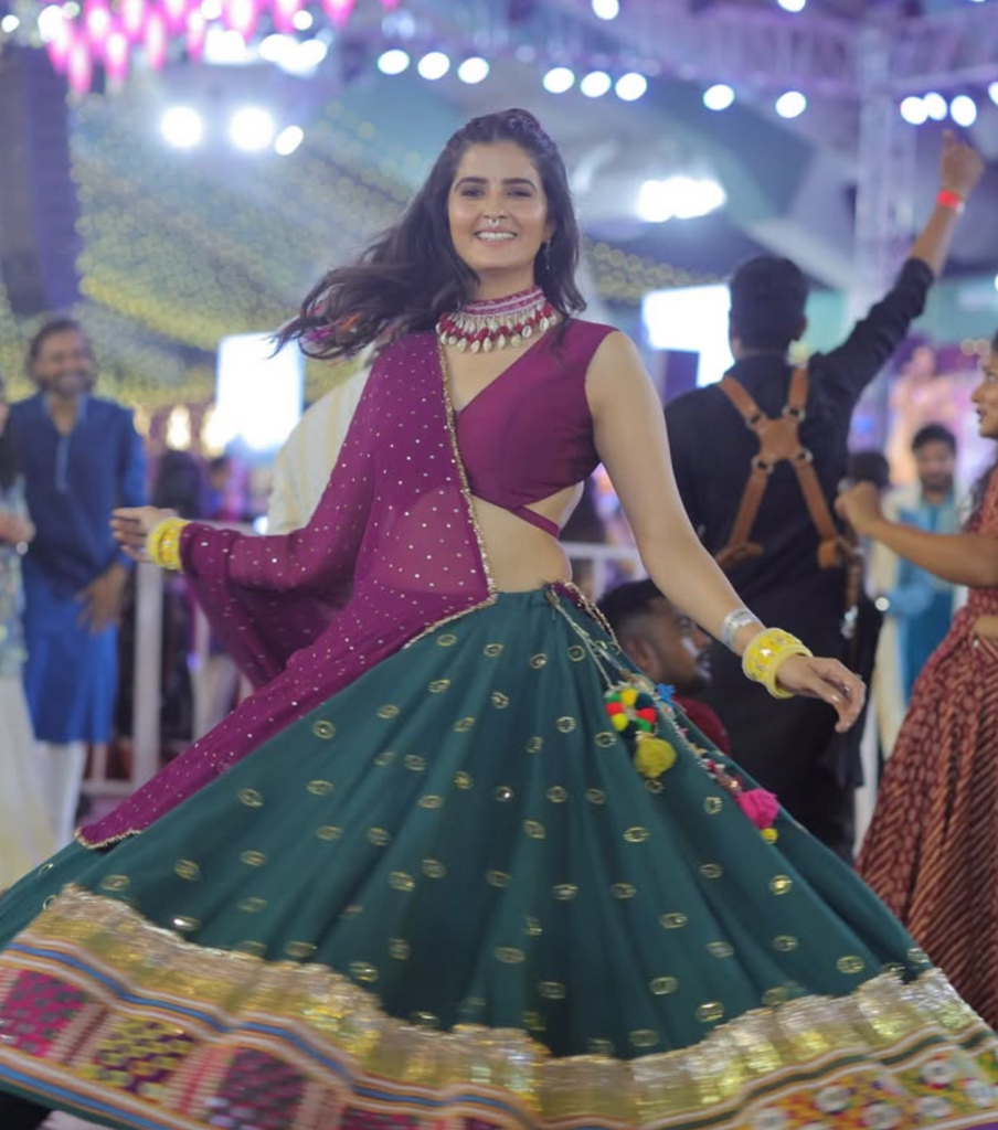 Green Heavy Lehenga Set