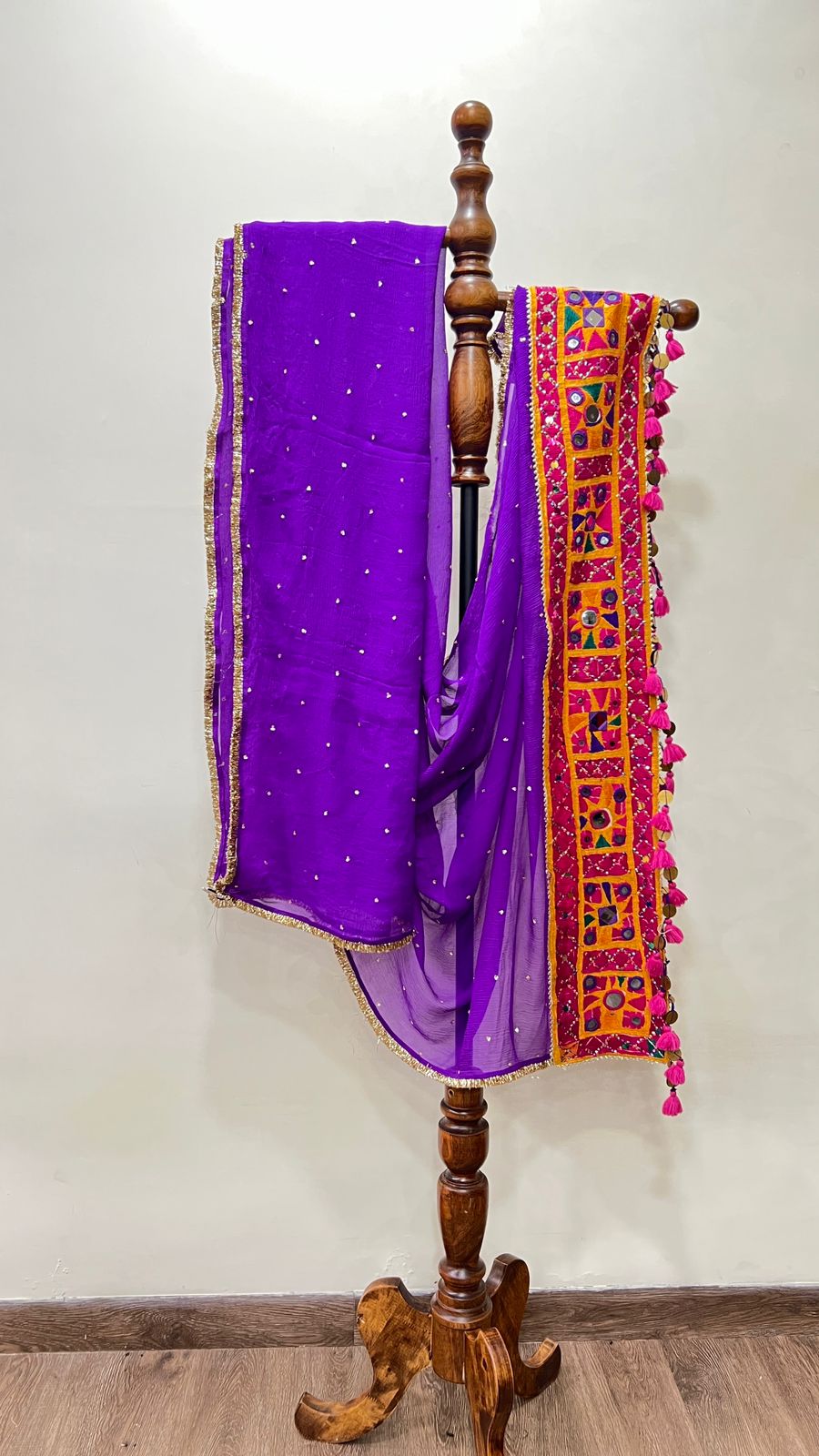 Chiffon With Patchwork Dupatta