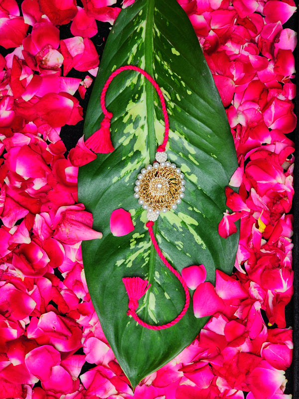 Pink Crochet Rakhi - Anjanase