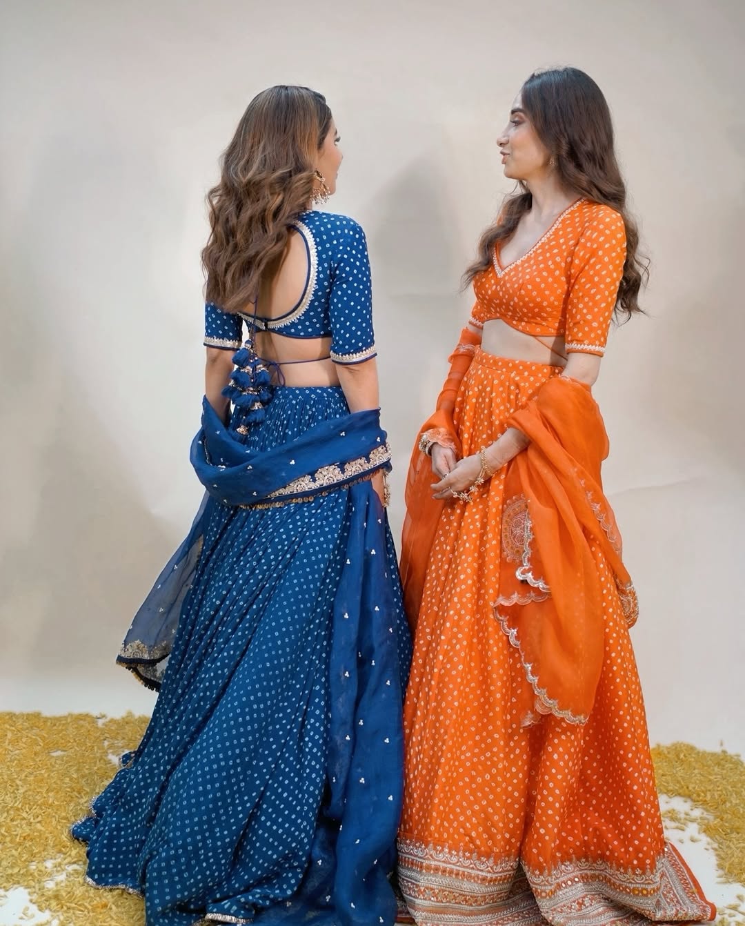 Isha Multani Orange Lehenga - Anjanase