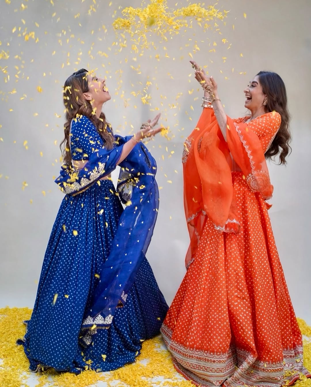 Isha Multani Orange Lehenga - Anjanase