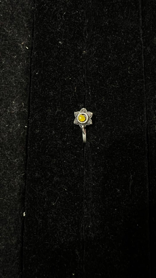 Oxidised Nose Pin - Anjanase