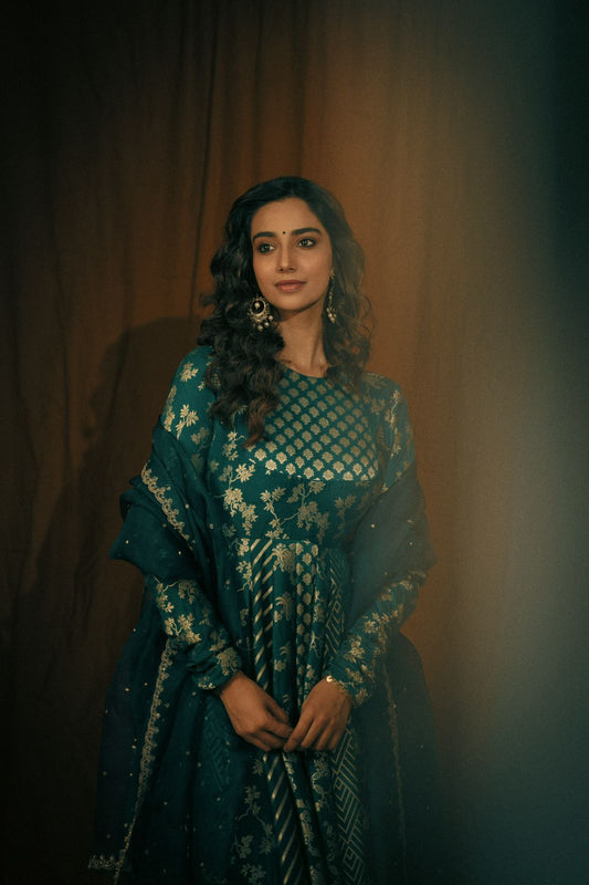 Meenakshi Chaudhary Anarkali Set