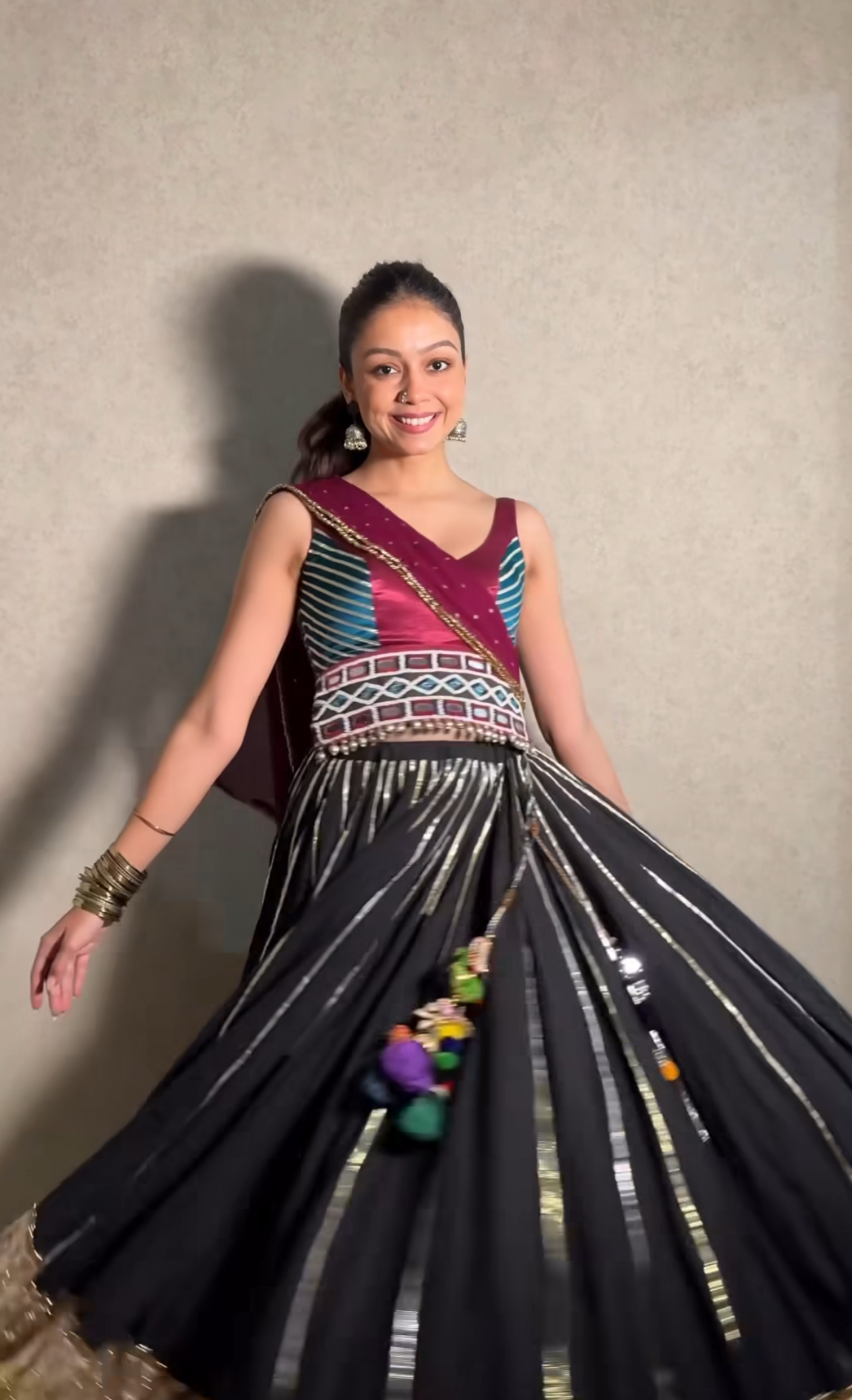 Pranali Mistry Black Lehenga Set
