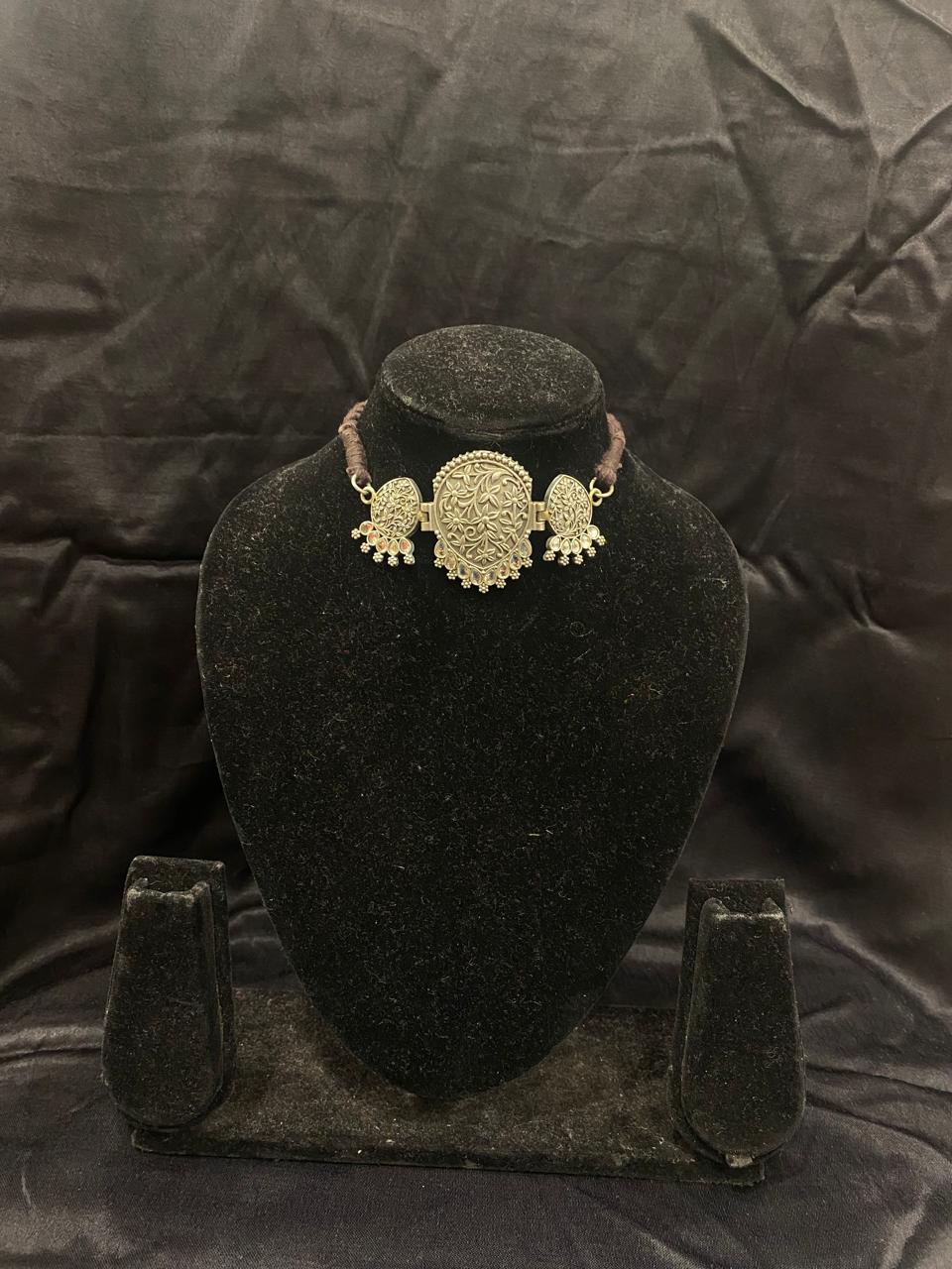 Oxidised Chokar - Anjanase