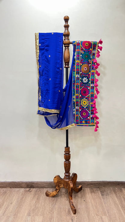 Chiffon With Patchwork Dupatta