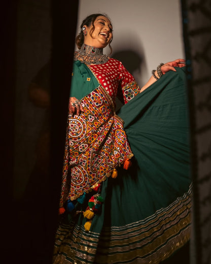 Nisha Green Lehenga Set
