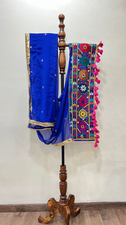 Chiffon With Patchwork Dupatta