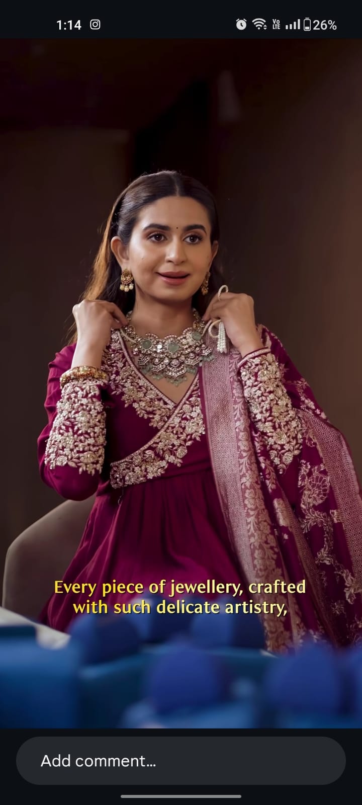 Kinjal Dave Angarkha Set - Anjanase